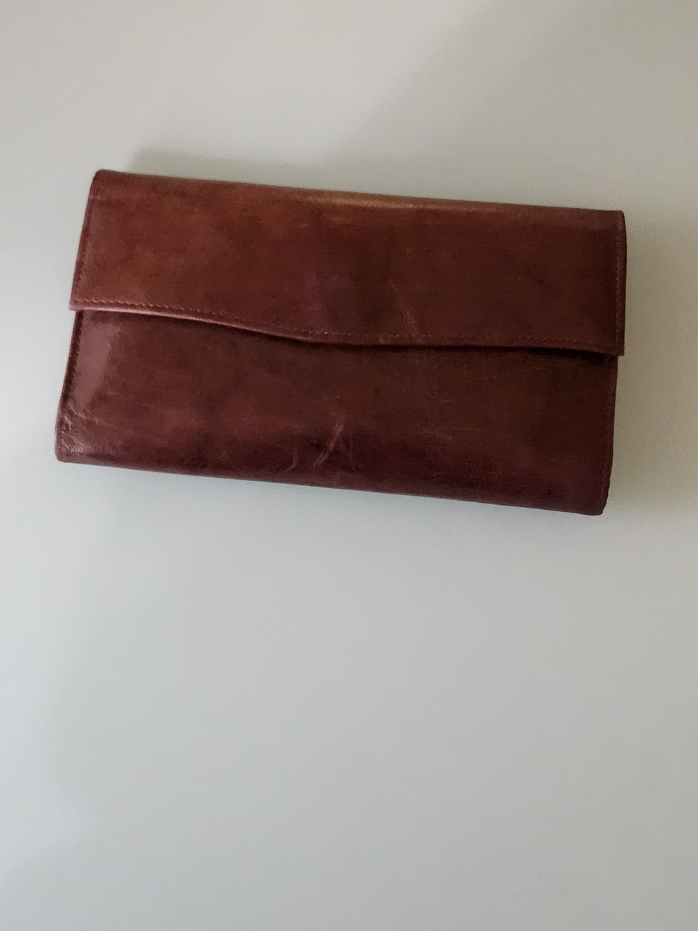 Women's, KANE M Brand, Dark Brown Leather Wallet. Holds Checkbook also.